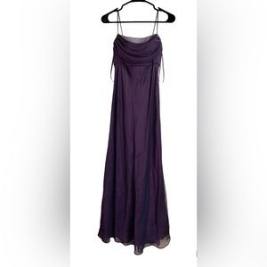Betsy & Adam Dark Purple Formal Long Dress